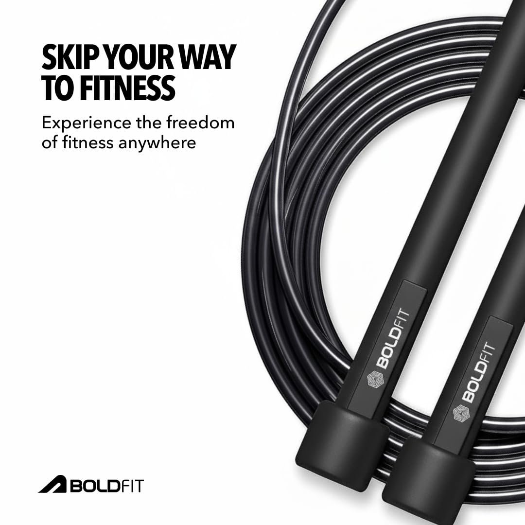 Boldfit Skipping Rope Adjustable Speed Jump Rope for Fitness