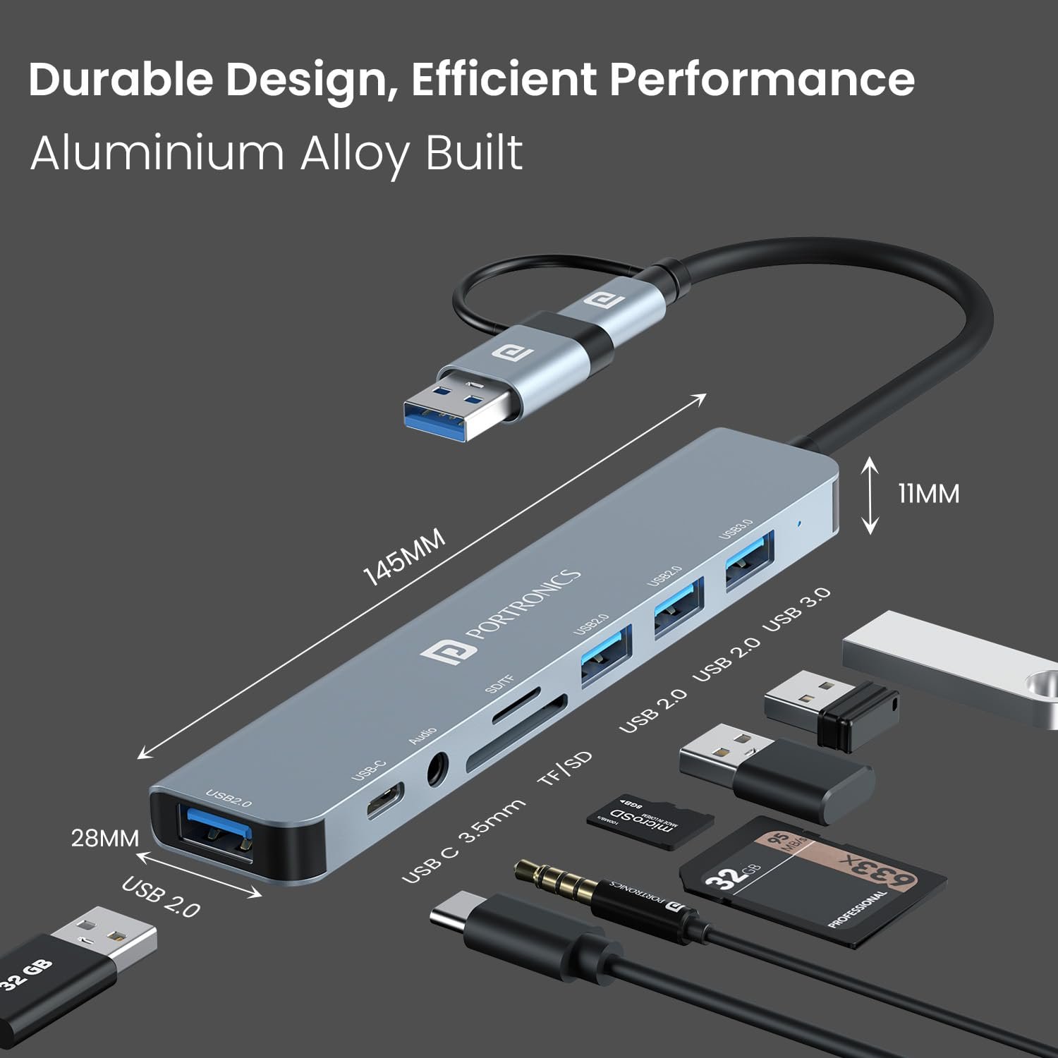 Portronics Mport 8 Plus 8-in-1 USB-C Hub - Image 5