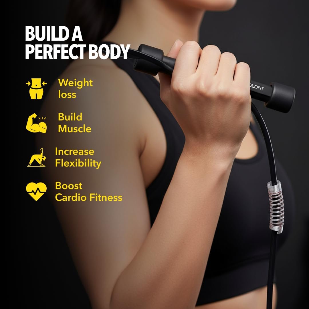 Boldfit Skipping Rope Adjustable Speed Jump Rope for Fitness - Image 5