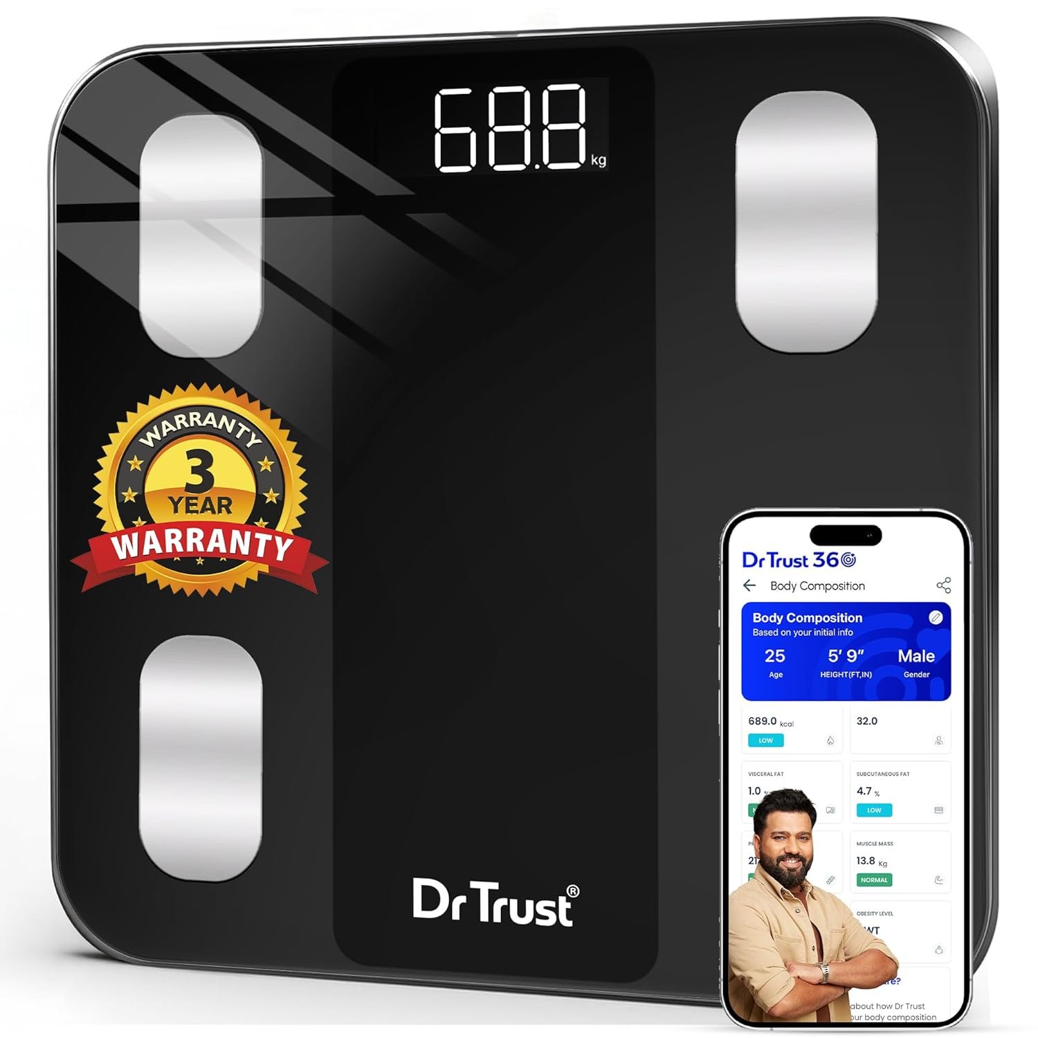 Dr Trust USA BMI Weight Scale & Body Fat Analyzer