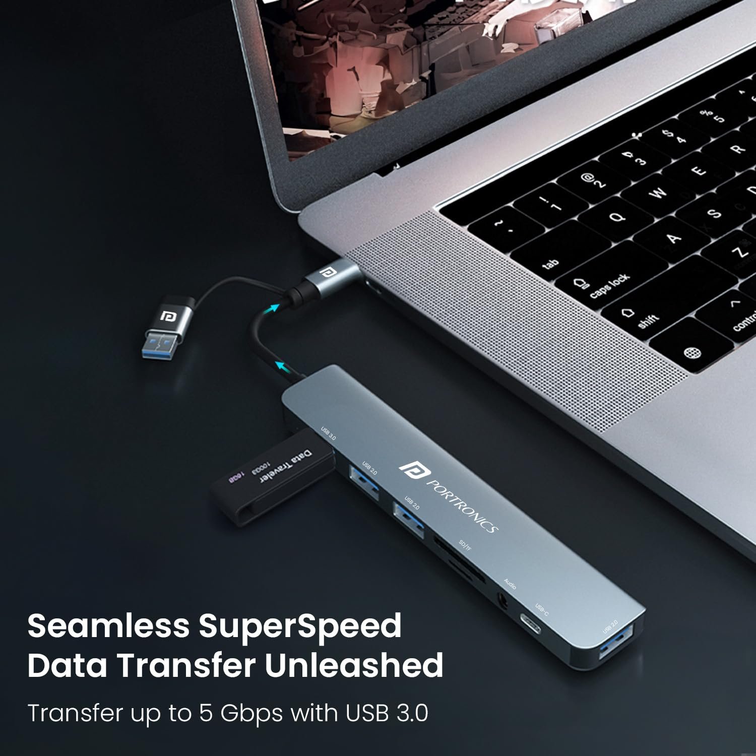 Portronics Mport 8 Plus 8-in-1 USB-C Hub - Image 7