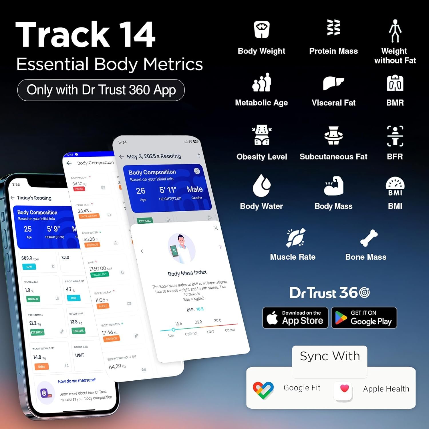 Dr Trust USA BMI Weight Scale & Body Fat Analyzer - Image 3