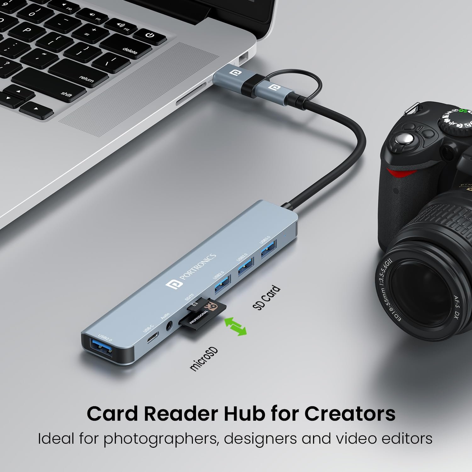 Portronics Mport 8 Plus 8-in-1 USB-C Hub - Image 6