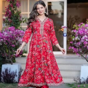 MANHAREE Women’s Rayon Kurta Set with Pant & Dupatta